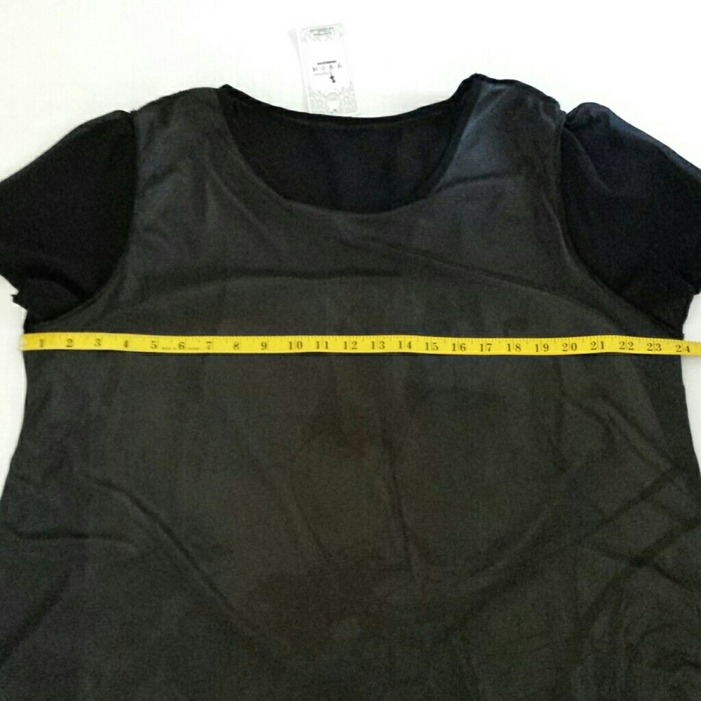 NWT Rongxuan Black Blouse / Tunic /Short Dress 4XL - Picture 5 of 8